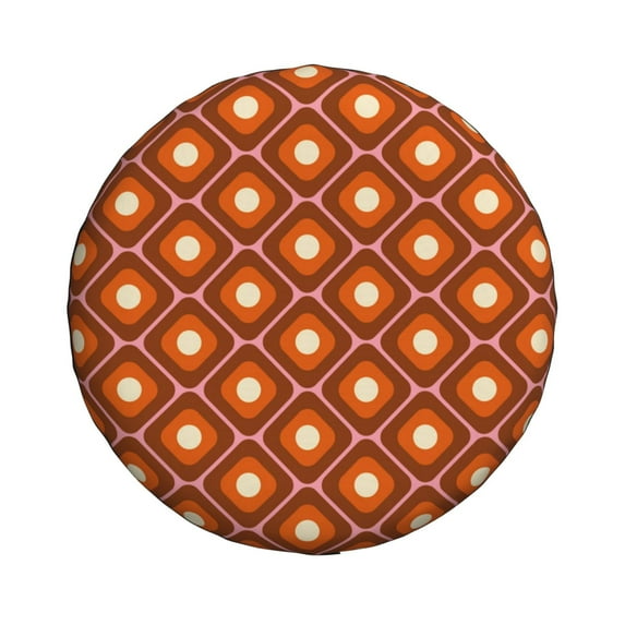Daiia 60s and 70s Aesthetic Tire Covers , Travel Trailer Camper Truck SUV Motorhome Waterproof Wheel Cover, Sun Rain Snow Protector-17 inch