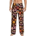 thumbnail image 1 of Daiia 70s Groovy Hippie Retro Men's Sleep Pant with Pockets and Drawstring,Pajama Pants-Small, 1 of 9