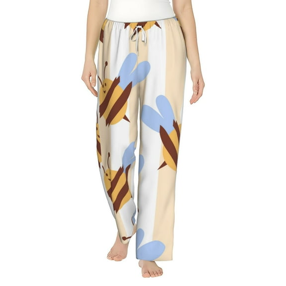 Daiia A Bee Women's Sleep Pant with Pockets and Drawstring,Pajama Pants-Medium