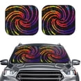 thumbnail image 1 of Daiia A Bright Abstract 2PCS Car Windshield Sun Shade, Foldable Sun Shield for Car Front Window, Auto Sun Blocker Visor Protector Universal for Truck SUV Pickup-Large, 1 of 7