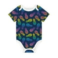 thumbnail image 1 of Daiia Abstract Bright Pineapple Fruit Retro Printed Unisex-Baby Short Sleeve Onesies Bodysuits Baby Climbing Clothes Soft and Comfortable Romper with Expandable Shoulder Design-6 Months, 1 of 8