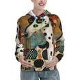 thumbnail image 1 of Daiia Abstract Dalmatian Art Pattern Women's Fashion Hoodies & Sweatshirts with Kangaroo Pocket Hooded Sweatshirt with Eye-catching Drawstrings-Medium, 1 of 7