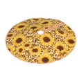 thumbnail image 1 of Daiia Abstract Leopard Print Sunflower Drawing Merry Christmas Tree Skirt , Xmas Large Lace-up Tree Skirt, Santa Snowflakes Rustic Home Decorations New Year Party Farmhouse Decor-30", 1 of 7