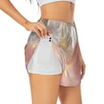thumbnail image 1 of Daiia Abstract Marble Texture Pattern Women's 2 in 1 Running Shorts - Lightweight Athletic Workout Gym Yoga Shorts Liner with Phone Pockets-XX-Large, 1 of 7
