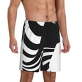 thumbnail image 1 of Daiia Abstract Monochrome Profile Mens Woven Stretch Pajama Short,Short Pajama Pants-Medium, 1 of 7