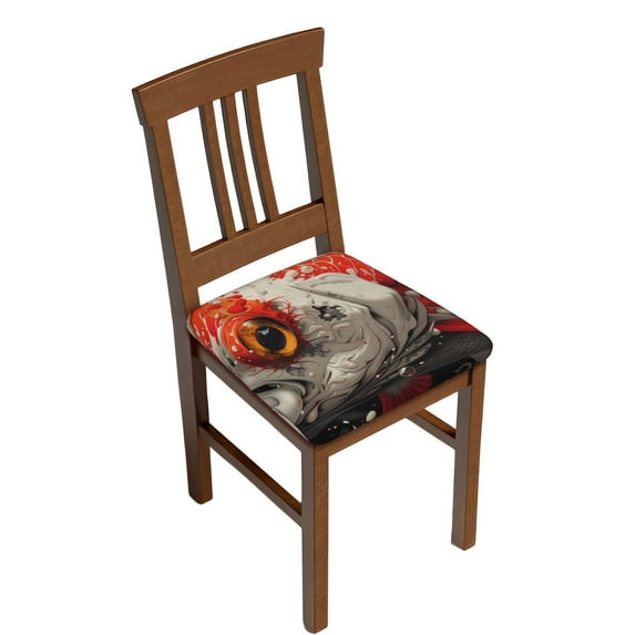 Daiia Abstract Red Koi Fish Art Stretch Individual Couch Cushion Slipcovers Reversible Cushion Protector Slipcovers Sofa Cushion Protector Covers Milk Silk-16.9in