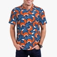 thumbnail image 1 of Daiia Abstract Vintage Fox and Plants Pattern Men’s Polo Shirts,Solid Deck Shirt,Classic Fit, Breathable Cotton Polo for Casual and Sport Wear-3X-Large, 1 of 7