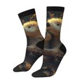 thumbnail image 1 of Daiia Adorable Otter Pair Hug Print Crew Socks – Soft Breathable Long Socks for Men & Women, Moisture-Wicking & Comfortable Daily Wear Socks, One-Size Fits Most (US 5-11), 1 of 6