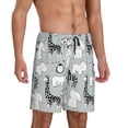 thumbnail image 1 of Daiia African Animals Mens Woven Stretch Pajama Short,Short Pajama Pants-Small, 1 of 7