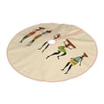thumbnail image 1 of Daiia African Women Drawing Merry Christmas Tree Skirt , Xmas Large Lace-up Tree Skirt, Santa Snowflakes Rustic Home Decorations New Year Party Farmhouse Decor-30", 1 of 7