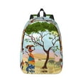 thumbnail image 1 of Daiia African Women Vintage Canvas Backpack for Men and Women ,Hiking Backpack,Travel Laptop Bag for School,Large Capacity Backpack, 1 of 1