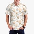 thumbnail image 1 of Daiia Air Balloon and Flower Pattern Men’s Polo Shirts,Solid Deck Shirt,Classic Fit, Breathable Cotton Polo for Casual and Sport Wear-Medium, 1 of 7