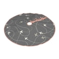 thumbnail image 1 of Daiia Airplane Routes Around The World Drawing Merry Christmas Tree Skirt , Xmas Large Lace-up Tree Skirt, Santa Snowflakes Rustic Home Decorations New Year Party Farmhouse Decor-30", 1 of 7