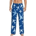 thumbnail image 1 of Daiia Airplanes in the Sky Men's Sleep Pant with Pockets and Drawstring,Pajama Pants-Small, 1 of 9