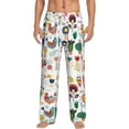 thumbnail image 1 of Daiia Alpaca Flower Men's Sleep Pant with Pockets and Drawstring,Pajama Pants-Medium, 1 of 9