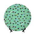 thumbnail image 1 of Daiia Alphabet And Panda Printed Pattern Ceramic Plate Dinner Plates Bone China Decorative Plates with Display Stand Art Ceramic Ornaments for Wall Hanging Decoration-7in, 1 of 6