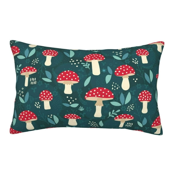 Daiia Amanita Mushroom Bedding Waterproof Pillow Protector Zippered Queen – Bed Bug Proof Pillow Encasement-14"x20"
