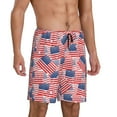 thumbnail image 1 of Daiia America Flags Mens Woven Stretch Pajama Short,Short Pajama Pants-4X-Large, 1 of 7