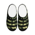 thumbnail image 1 of Daiia American Flag Camo Print Women’s Fuzzy Slippers Memory Foam Lightweight House Shoes Cozy Loafer Flannel House Shoes-39/40, 1 of 7