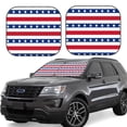 thumbnail image 1 of Daiia American Patriotic Stars And Stripes 2PCS Car Windshield Sun Shade, Foldable Sun Shield for Car Front Window, Auto Sun Blocker Visor Protector Universal for Truck SUV Pickup-Small, 1 of 7