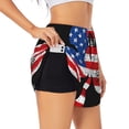 thumbnail image 1 of Daiia American St Patricks Day Pattern Women's 2 in 1 Running Shorts - Lightweight Athletic Workout Gym Yoga Shorts Liner with Phone Pockets-Small, 1 of 7