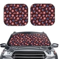 thumbnail image 1 of Daiia American Stars1 2PCS Car Windshield Sun Shade, Foldable Sun Shield for Car Front Window, Auto Sun Blocker Visor Protector Universal for Truck SUV Pickup-Medium, 1 of 7