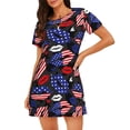 thumbnail image 1 of Daiia American With Lips Print Women's Nightshirt Soft Nightgowns for Women Short Sleeve dress Short-sleeved Sleepwear, 1 of 6