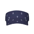 thumbnail image 1 of Daiia Anchor Heart Blue Pattern Sport Sun Visor Hats Visor Cap Adjustable Empty Top Baseball Cap Cotton Ball Caps for Women and Men, 1 of 8