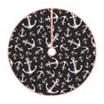 Daiia Anchors Drawing Merry Christmas Tree Skirt , Xmas Large Laceup