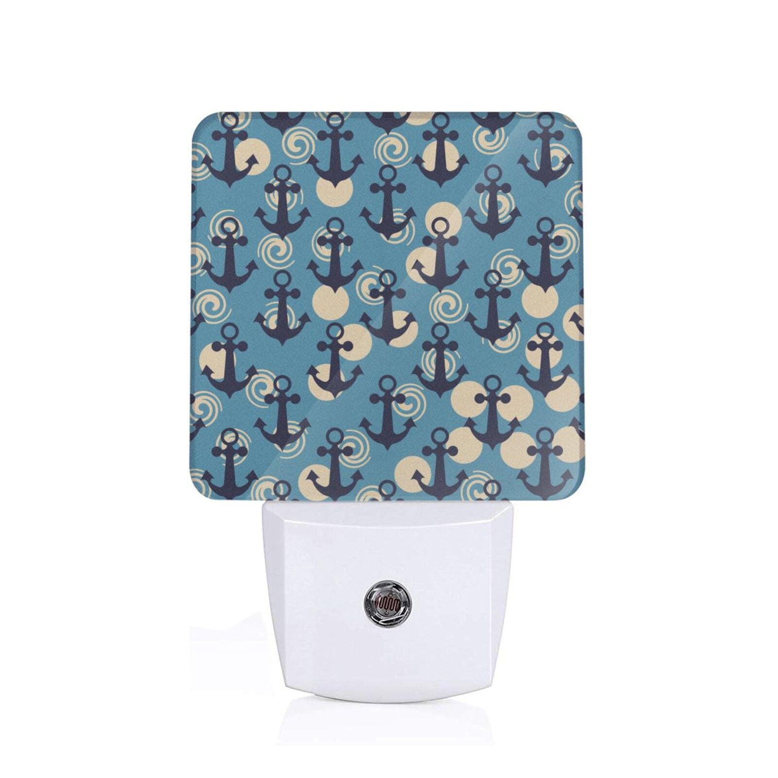 Daiia Anchors Pattern Plugin LED Backlit Night Light with Motion