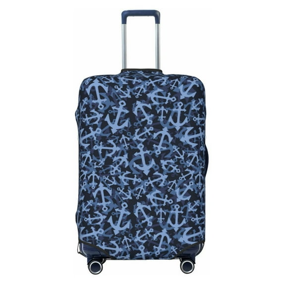 Daiia Anchors Ship Luggage Cover, Thickened Washable Travel Luggage Covers, Elastic Unique Baggage Covers for 18-20 inch Luggage-Large