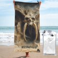 thumbnail image 1 of Daiia Ancient Skull Cave Landscape Pattern Quick Dry Towel, Super Absorbent Travel Towel with Hanging Loop & Carabiner, Lightweight Compact Fast-Drying Microfiber Towel-31.5"x63", 1 of 8