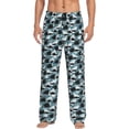 thumbnail image 1 of Daiia Angry Shark Men's Sleep Pant with Pockets and Drawstring,Pajama Pants-Medium, 1 of 9