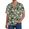 thumbnail image 1 of Daiia Animal Heads Men's Linen Shirts Short Sleeve Casual Shirts Button Down Shirt for Men Beach Summer Wedding Shirt-Small, 1 of 6