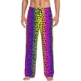 thumbnail image 1 of Daiia Animal Paw Rainbow Men's Sleep Pant with Pockets and Drawstring,Pajama Pants-, 1 of 9