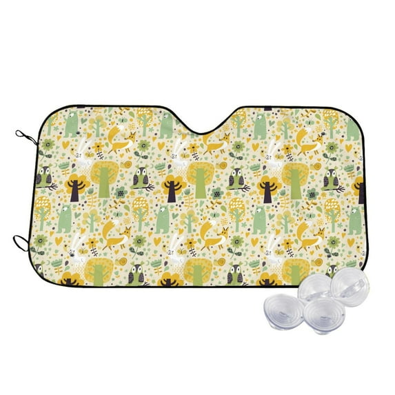 Daiia Animal Tree Windshield Sun Shade for Car SUV Truck (Small ), Car Sun Shade Windshield, Car Shades for Front Windows, Sunshade for Car Windshield