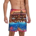 thumbnail image 1 of Daiia Animals On Noah's Ark2 Mens Woven Stretch Pajama Short,Short Pajama Pants-Large, 1 of 9