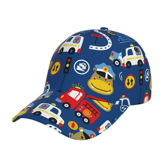 Daiia Animals Rescue Team print Baseball Cap Men Women Golf Dad Hat Adjustable Original Classic Low Profile Hat Unconstructed Plain Cap