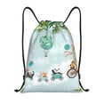 thumbnail image 1 of Daiia Animals Riding Across The Sky Pattern Drawstring Backpack, Gym Bag, Lightweight Backpack, Water-Resistant Bag Travel Sports Backpack, Fitness Bag, Yoga Bag-Small, 1 of 6