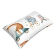 Daiia Animals in Transport Bedding Waterproof Pillow Protector Zippered