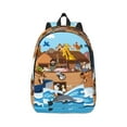 thumbnail image 1 of Daiia Animals on Noah's Ark Floating Vintage Canvas Backpack for Men and Women ,Hiking Backpack,Travel Laptop Bag for School,Large Capacity Backpack, 1 of 8