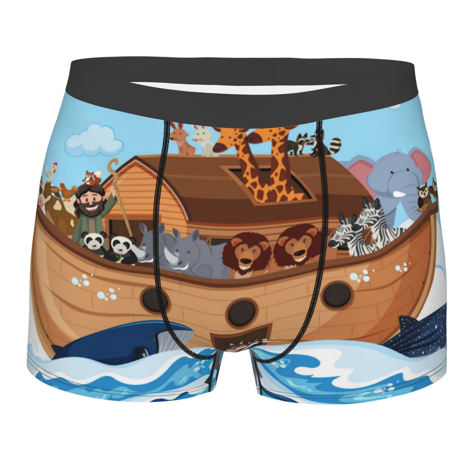 Daiia Animals on Noah's Ark Men's Underwear Boxer Briefs, Cotton ...