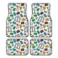 thumbnail image 1 of Daiia Art Of Livings Printed Car Floor Mats Set of 4, Durable Non Slip Auto Floor Carpet, Car Interior Carpets Proof Foot Pads Anti-Slip Cushion Automoetive Accessories, 1 of 1