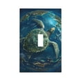 thumbnail image 1 of Daiia Artistic Turtle Earth Pattern Decorator Wall Plate Child Safe Outlet Cover, Switch and Outlet Covers,Size 1-Gang 5.0" x3.0" , Polycarbonate Thermoplastic-Style T, 1 of 6