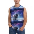 thumbnail image 1 of Daiia Astronauts Start Running Printed Men's Tank Tops,Casual Soft Sleeveless Gym Muscle Shirts Bodybuilding Tee-XX-Large, 1 of 8