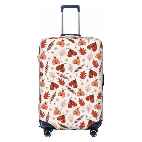 Daiia Autumn Brown Butterfly Luggage Cover, Thickened Washable Travel Luggage Covers, Elastic Unique Baggage Covers for 18-20 inch Luggage-Large
