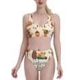 thumbnail image 1 of Daiia Autumn In The Forest printed 2 piece Swimsuit Bikinis for Women High Waisted Racerback Bathing Suits Summer Tummy Control Scoop Neck Swimwear-Large, 1 of 8