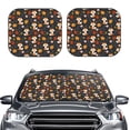 thumbnail image 1 of Daiia Autumn Fox 2PCS Car Windshield Sun Shade, Foldable Sun Shield for Car Front Window, Auto Sun Blocker Visor Protector Universal for Truck SUV Pickup-Large, 1 of 7