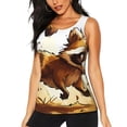 thumbnail image 1 of Daiia Autumn Raccoon In Forest Printed Womens Workout Tops for Women Quick-dry Tank Tops Mesh Yoga Shirts Athletic Running Tank Tops Sleeveless Gym Clothes-X-Large, 1 of 7