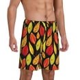 thumbnail image 1 of Daiia Autumn With Leaves Mens Woven Stretch Pajama Short,Short Pajama Pants-3X-Large, 1 of 7
